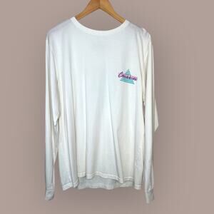 Chubbies the Weekend Has Arrived Sun Shirt 100% Cotton Long Sleeve White Mens XL